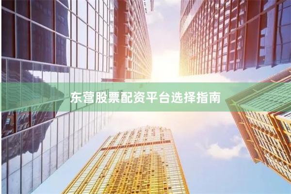 东营股票配资平台选择指南