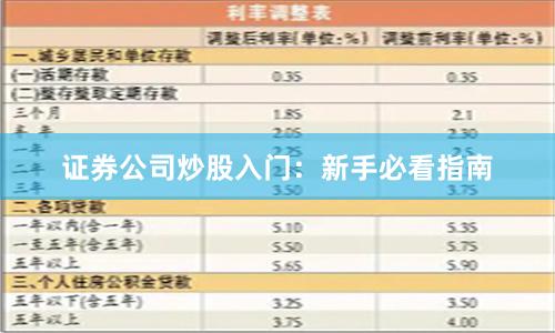 证券公司炒股入门：新手必看指南